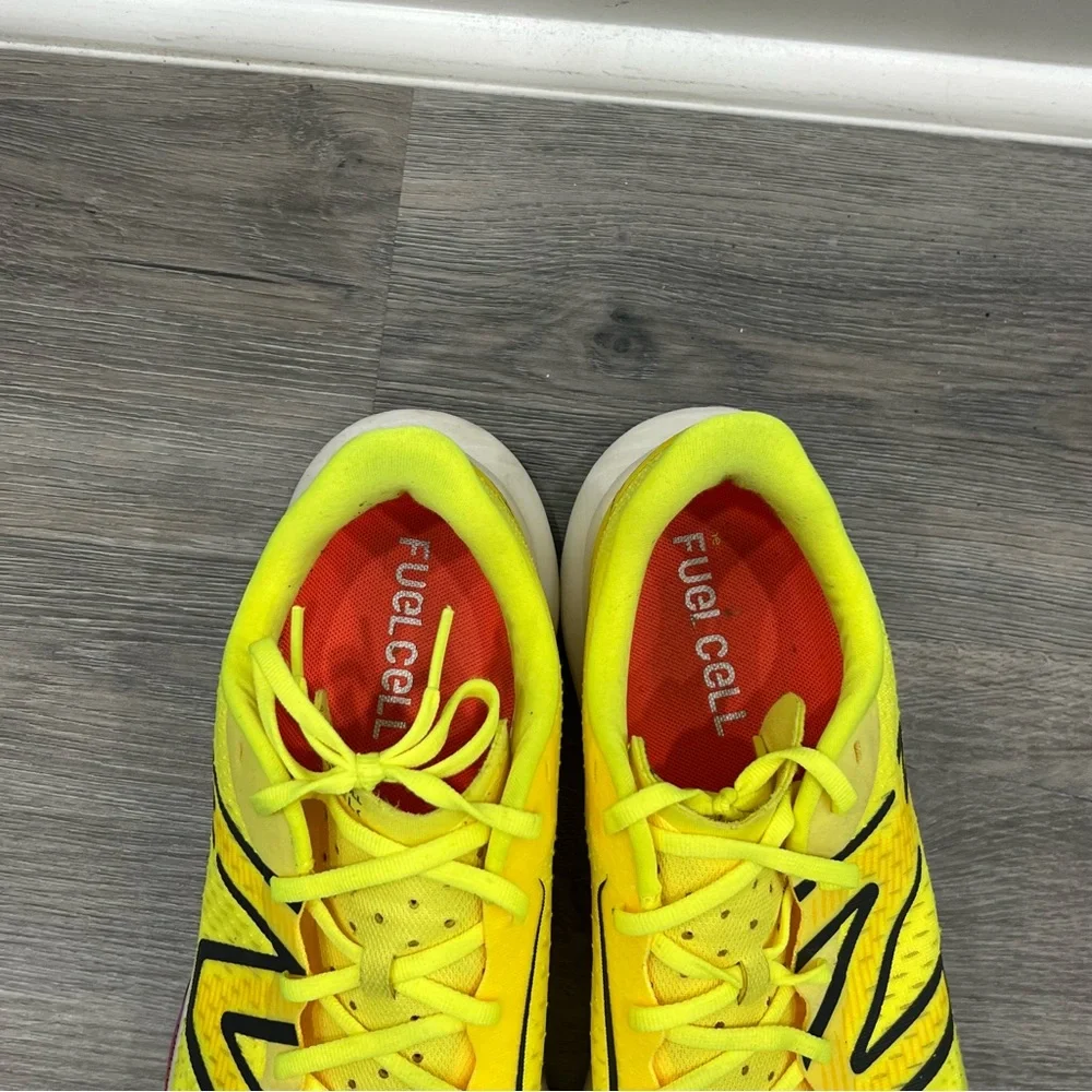 New Balance Neon Yellow Athletic Sneakers - Picture 4 of 6